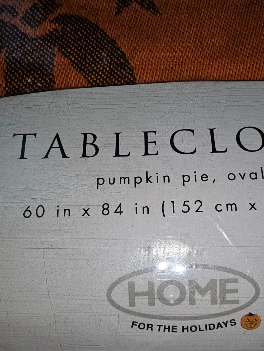 Pumpkin - Oval Halloween Fall Home for the Holidays Tablecloth 60x84